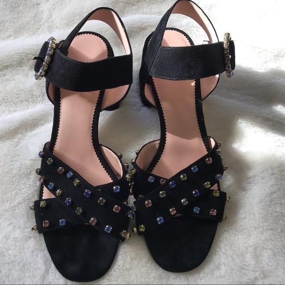 J Crew suede penny sandals with crystals Size 10 - Picture 8 of 12